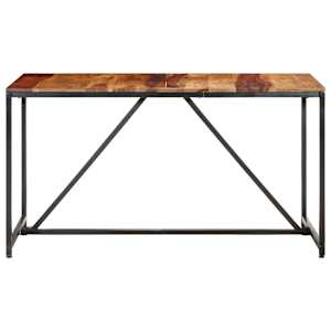 vidaXL Valgomojo stalas, 140x70x76cm, rausvosios dalbergijos masyvas