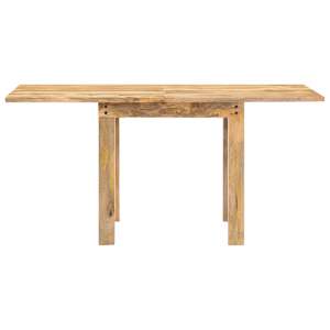 vidaXL Valgomojo stalas, 82x(80-160)x76cm, mango masyvas