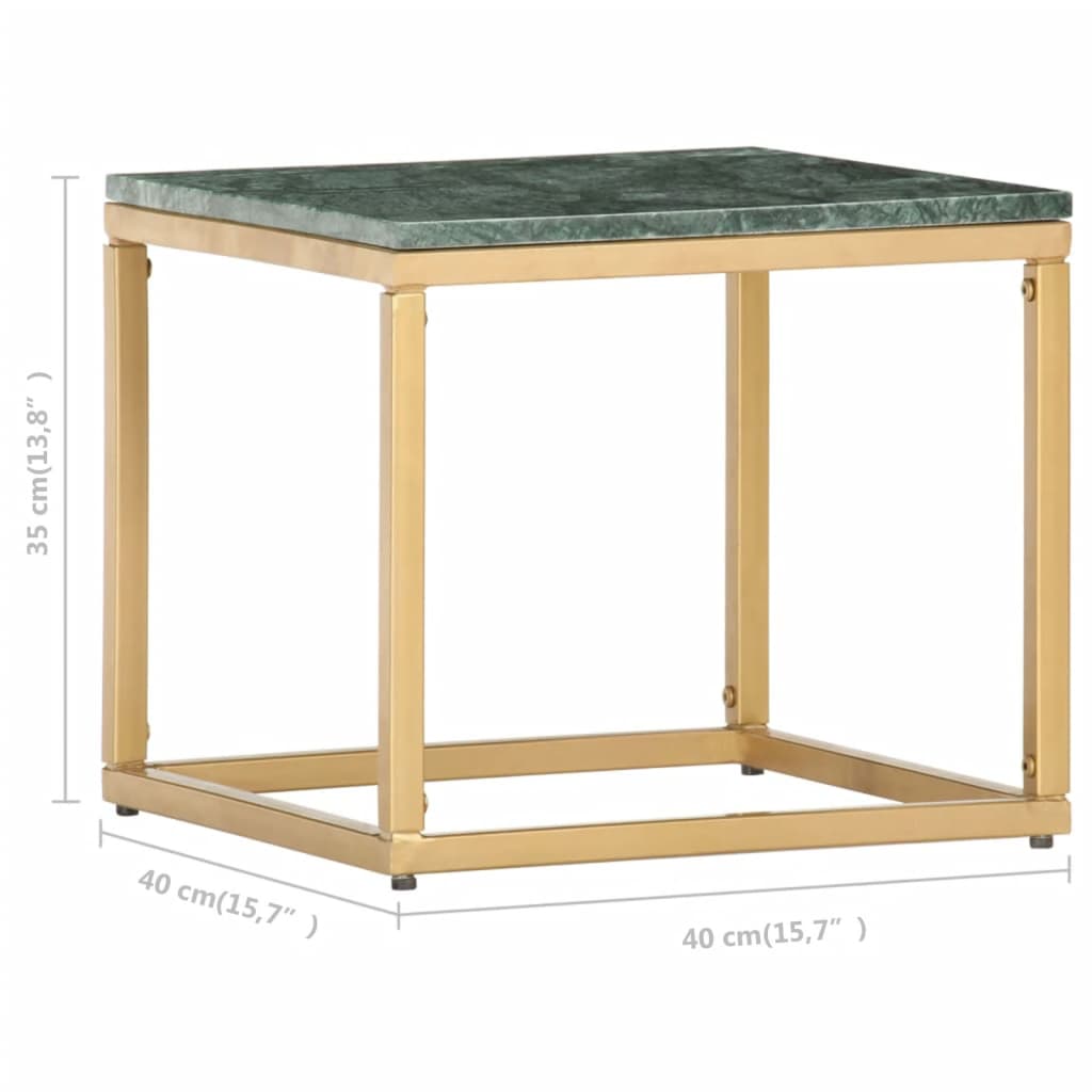 Coffee Table End Table Side Sofa Table Real Stone with Marble Texture vidaXL - Picture 7 of 24