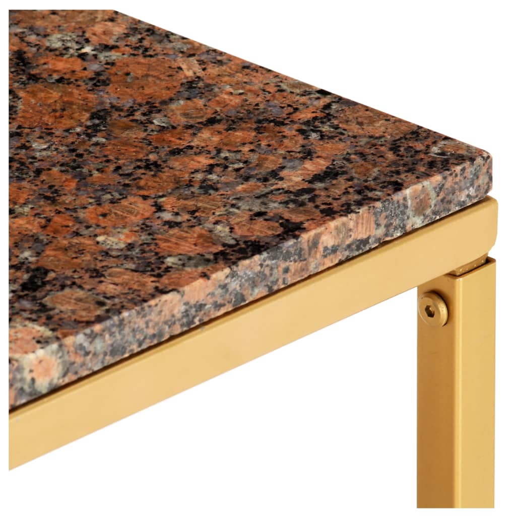 Prečunoliktava - Tev un tavai dzīvei - kafijas galdiņš, 40x40x35 cm, akmens, brūna marmora tekstūra
