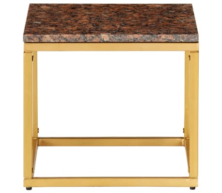 vidaXL Konferenční stolek hnědý 40x40x35 cm pravý kámen mramorový vzor