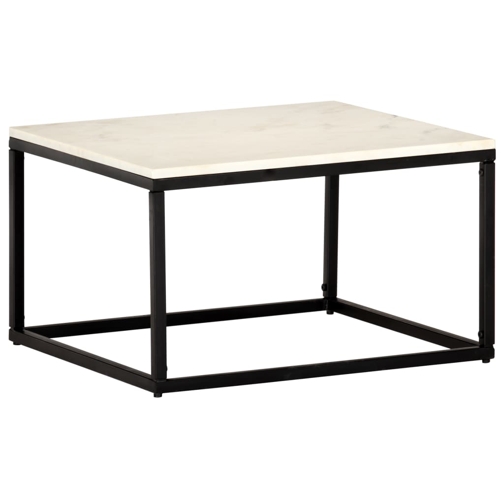 Coffee Table End Table Side Sofa Table Real Stone with Marble Texture vidaXL - Picture 23 of 24