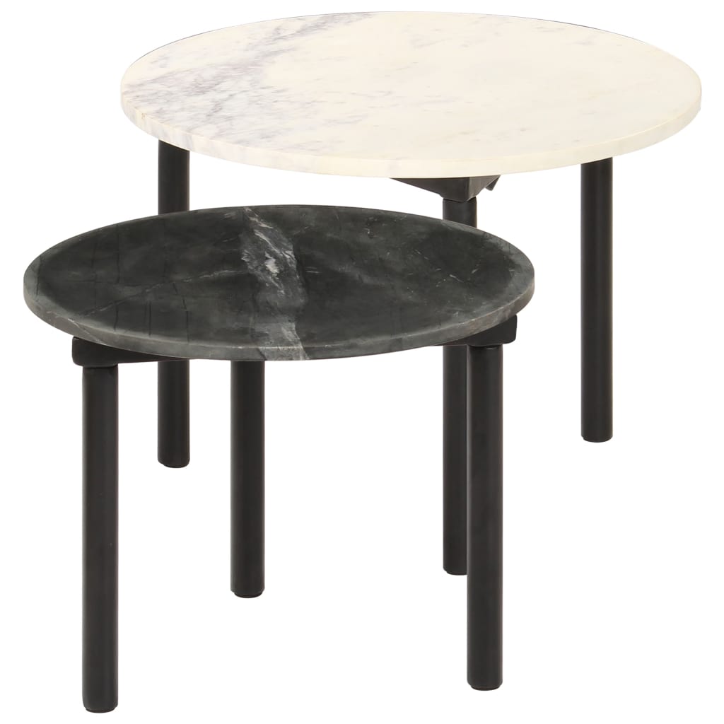 Coffee Tables 2 Piece Black and White