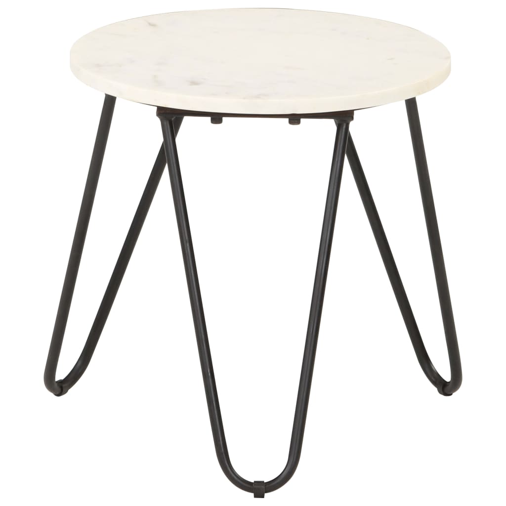 Coffee Table End Table Side Sofa Table Real Stone with Marble Texture vidaXL vid