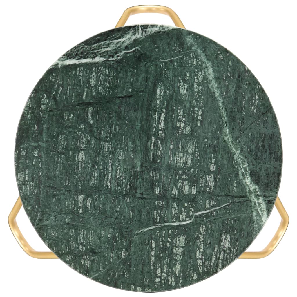 vidaXL Salontafel 40x40x40 cm echt steen met marmeren textuur groen afbeelding
