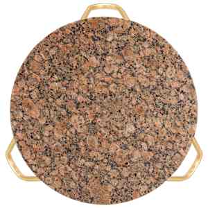 vidaXL Salongbord rød 40x40x40 cm ekte stein med marmorstruktur