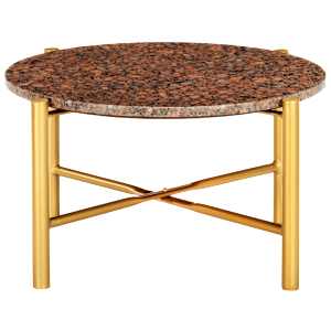 vidaXL Salongbord brun 60x60x35 cm ekte stein med marmorstruktur