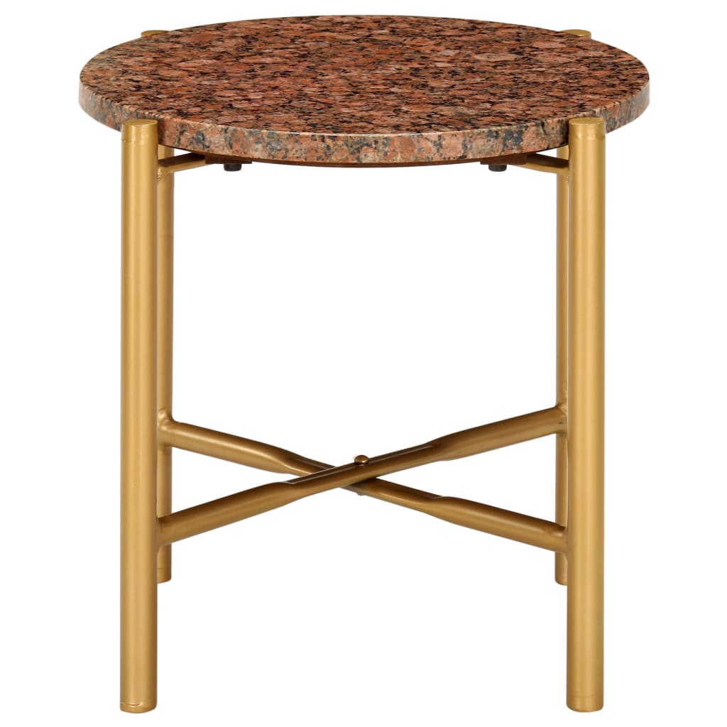 

vidaXL Salontafel 40x40x40 cm echt steen met marmeren textuur bruin