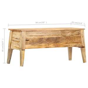 Úložný box 99 x 35 x 48 cm masivní mangovníkové dřevo - obrázek 7
