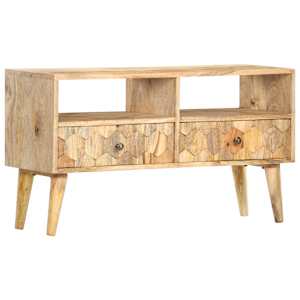 TV stolek 90 x 30 x 50 cm masivní mangovníkové dřevo - obrázek 12