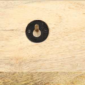 Nástěnný věšák 60 x 15 x 20 cm masivní hrubé mangovníkové dřevo - obrázek 6