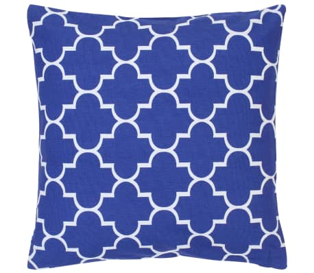 vidaXL Coussins imprimés 2 pcs Bleu 40x40 cm Coton