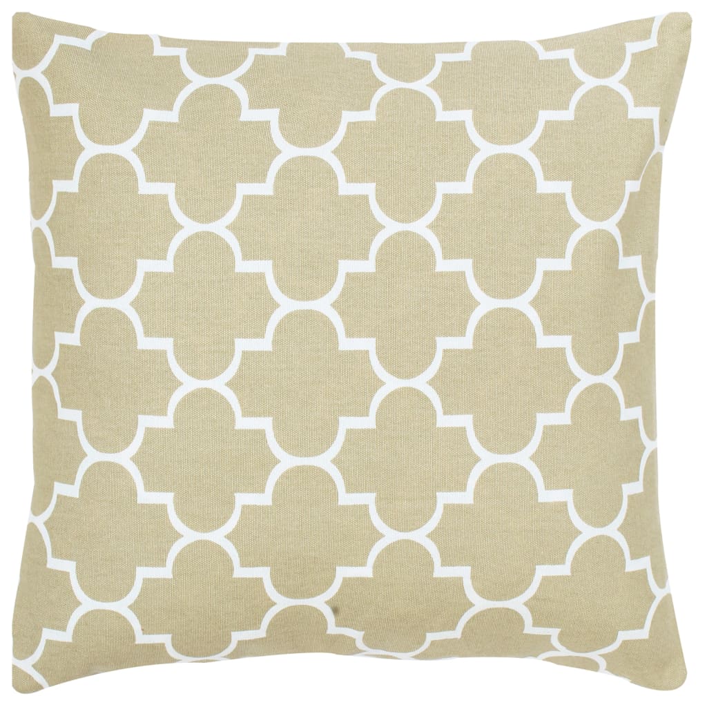 vidaXL Kissen 2 Stk. Bedruckt Beige 40 x 40 cm Baumwolle