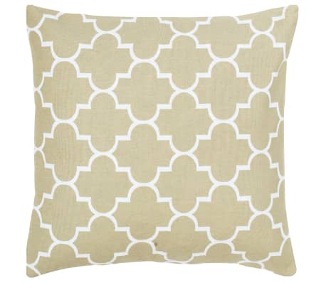 vidaXL Kissen 2 Stk. Bedruckt Beige 40 x 40 cm Baumwolle