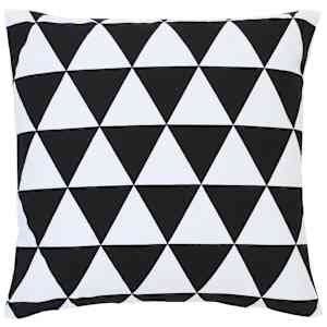 vidaXL Pagalvėlės, 2vnt., juodos ir baltos, 40x40cm, medvilnė