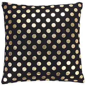 vidaXL Pagalvėlės, 2vnt., juodos ir auksinės, 40x40cm, medvilnė