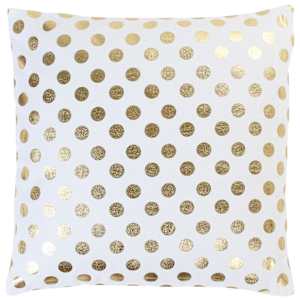 vidaXL Pagalvėlės, 2vnt., baltos ir auksinės, 40x40cm, medvilnė