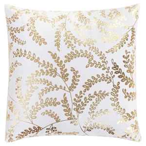 vidaXL Pagalvėlės, 2vnt., baltos ir auksinės, 40x40cm, medvilnė