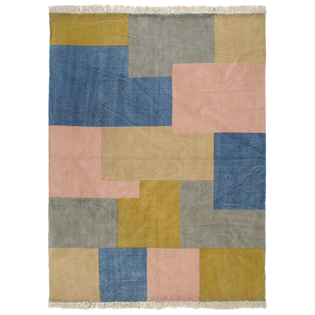 Poza vidaXL Covor Kilim tesut manual, multicolor, 120 x 180 cm, bumbac