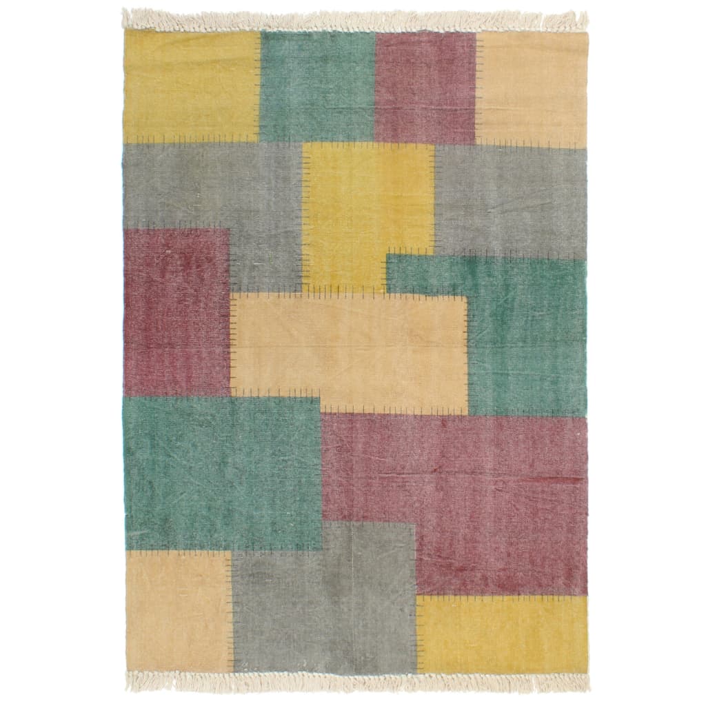 Poza vidaXL Covor kilim tesut manual, multicolor, 120 x 180 cm, bumbac