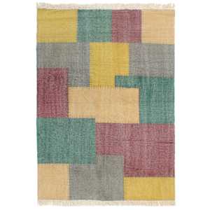Ručně tkaný koberec Kilim bavlna 120 x 180 cm potisk barevný