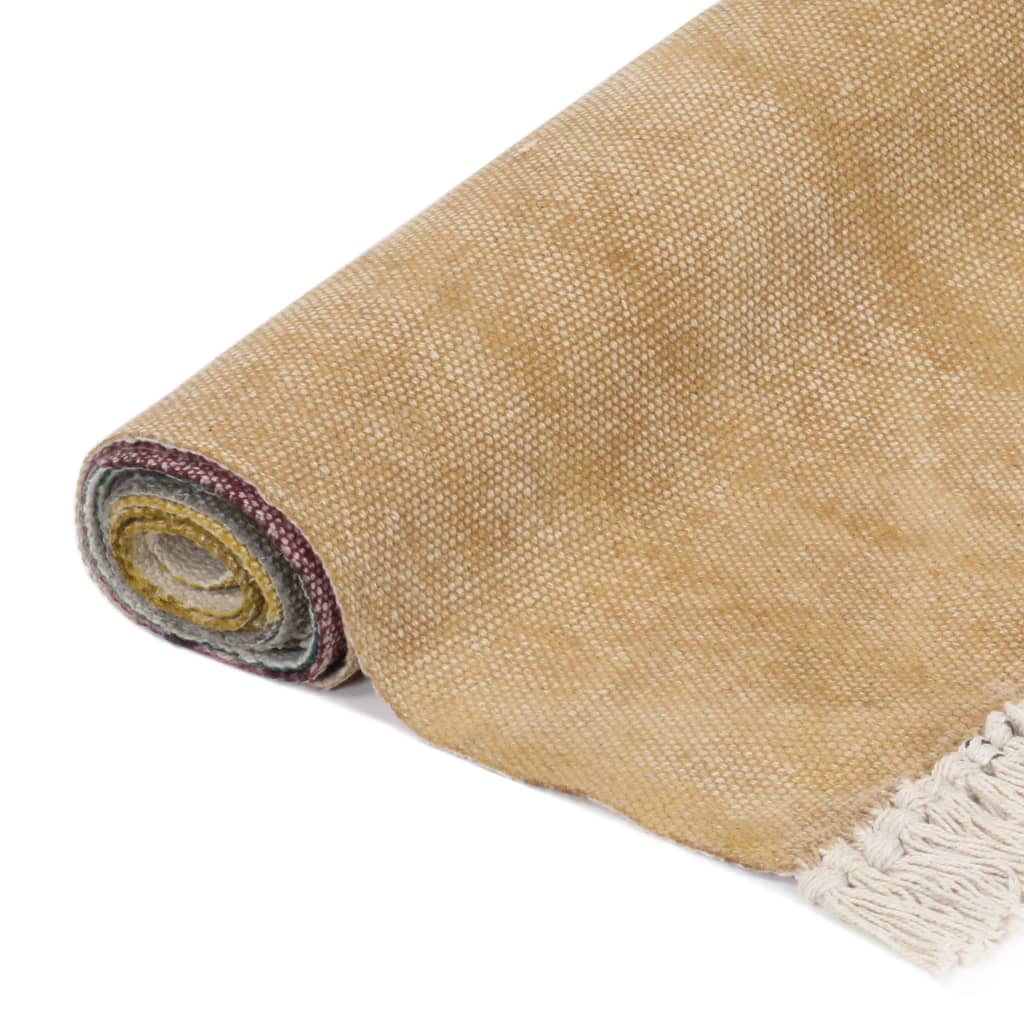 vidaXL Tapete Kilim tecido à mão 160x230 cm algodão padrão multicor