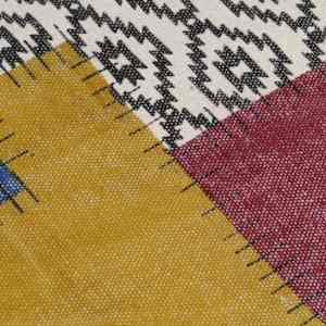 Ručně tkaný koberec Kilim bavlna 120 x 180 cm potisk barevný - obrázek 4