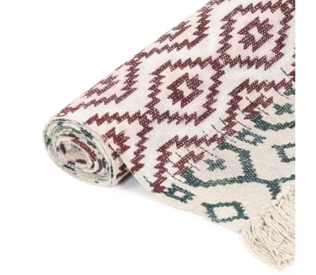 vidaXL Ručne tkaný koberec Kilim bavlna 160x230 cm potlač farebný