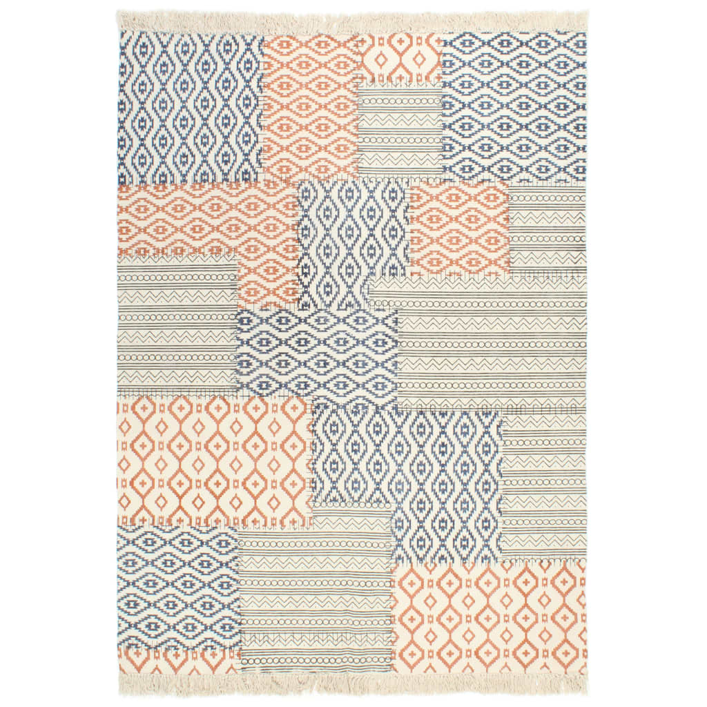 Poza vidaXL Covor Kilim tesut manual, multicolor, 160x230 cm, bumbac