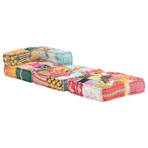 Modulární pouf patchwork textil - obrázek 3