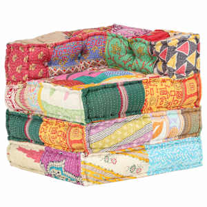 Modulární pouf patchwork textil - obrázek 4
