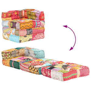 Modulární pouf patchwork textil - obrázek 9