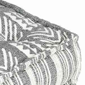 Modulární pouf šedý pruhovaný textil - obrázek 8