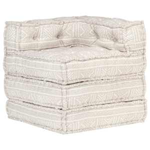 Modulární pouf béžový textil