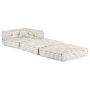 Modulární pouf béžový textil - obrázek 3