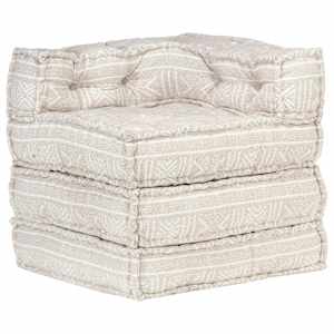 Modulární pouf béžový textil - obrázek 6