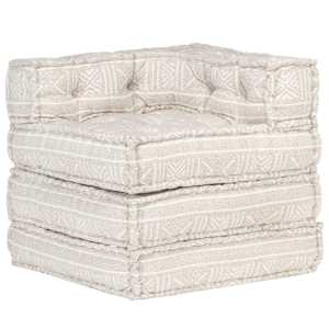 Modulární pouf béžový textil - obrázek 8