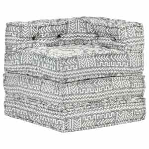Modulární pouf světle šedý textil - obrázek 7
