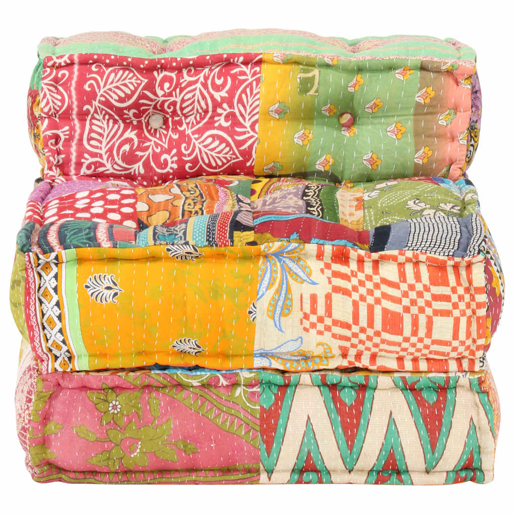 vidaXL Modulárna taburetka, patchwork, látka