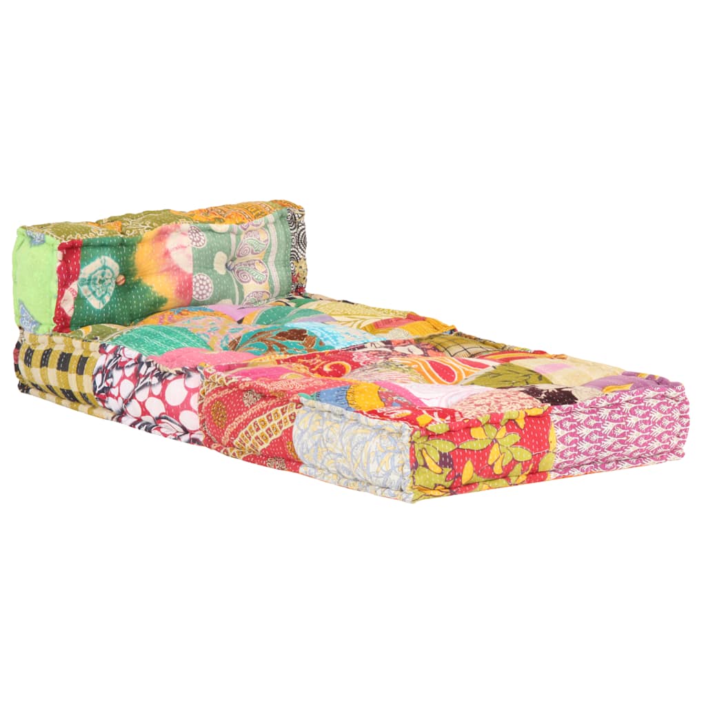 Thumbnail - vidaXL Modularer Pouf Patchwork Stoff