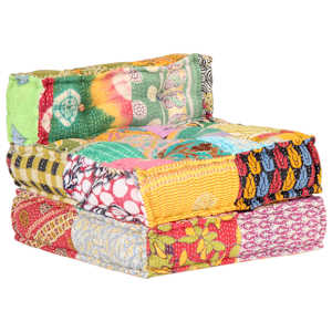 Modulární pouf patchwork textil - obrázek 7