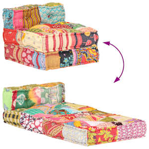 Modulární pouf patchwork textil - obrázek 8