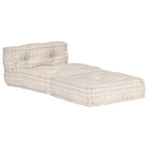 Modulární pouf béžový textil - obrázek 3