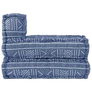 vidaXL Poef modulair stof indigo