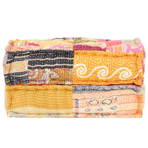 Pouf 60 x 70 x 36 cm patchwork textil - obrázek 2