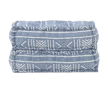 vidaXL Pouf 60x70x36 cm Indigo Stoff