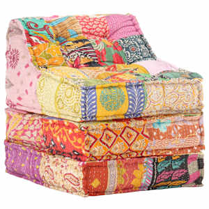 Modulární pouf patchwork textil - obrázek 8
