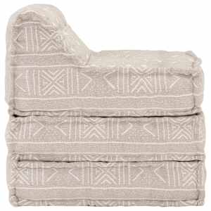 Modulární pouf béžový textil - obrázek 5