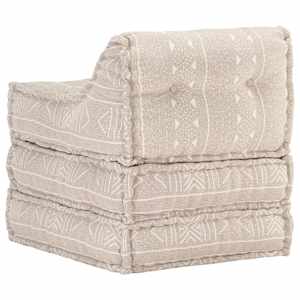 Modulární pouf béžový textil - obrázek 6