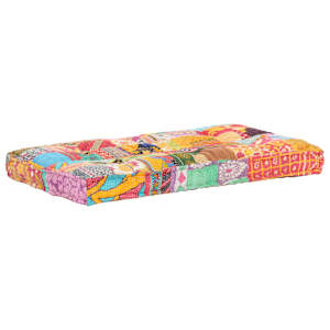 Poduška na pohovku z palet vícebarevná textil patchwork - obrázek 5